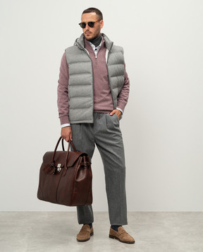 Brunello Cucinelli Біла сорочка з фігурним низом MR6201718