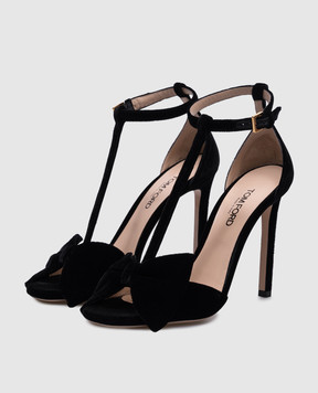Tom Ford Черные бархатные босоножки BRIGITTE W3339TVE001G