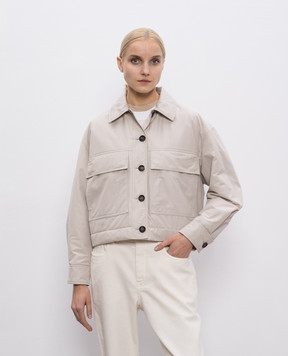 Brunello Cucinelli Бежевая куртка с цепочкой мониль MG5017760