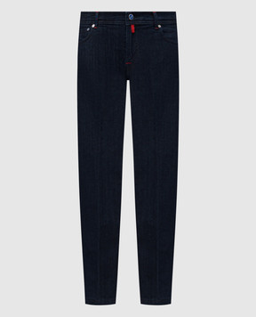 Kiton Синие джинсы с логотип патч UPNJSK0113H
