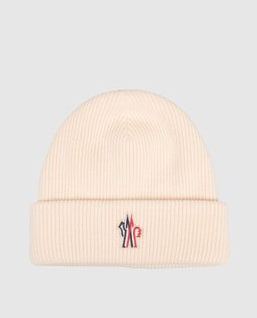 Moncler Grenoble Бежева шапка з вовни K20983B00007M1115