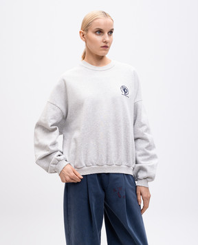 Alexander Wang Серый свитшот с вышивкой логотипа UCC2251817