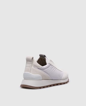 Brunello Cucinelli Белые кроссовки с цепочкой мониль MZSFG2127