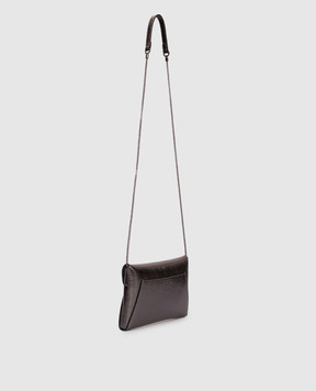 Brunello Cucinelli Серый кожаный клатч Duo MWDED2722