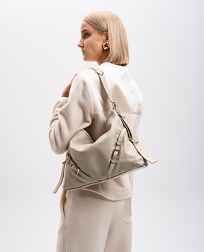 Givenchy Бежевая кожаная сумка Voyou с логотипом BB50SSB1Q7