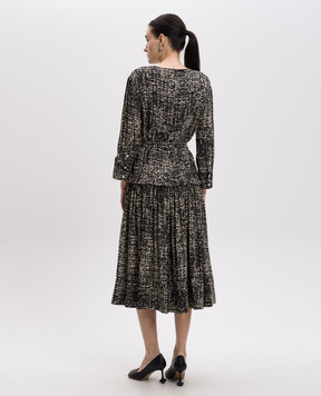 PROENZA SCHOULER Чорна сукня Harlow у візерунок R2513012BYP137