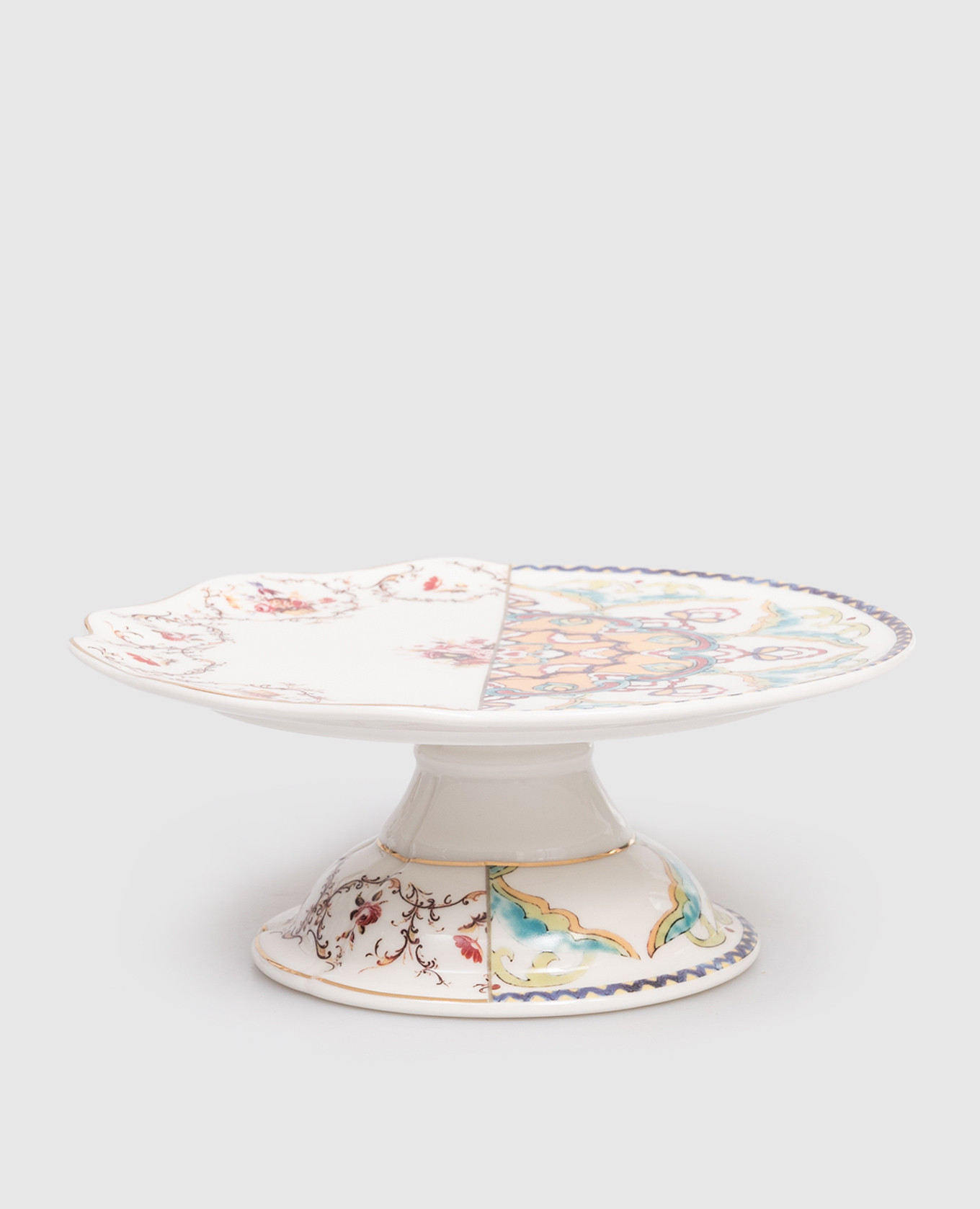 

Белая фарфоровая подставка для торта Leandra с принтом, Белый, Посуда