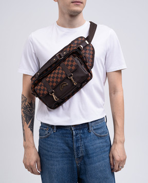 Sprayground Дитяча коричнева поясна сумка Ops Pixel Emboss 910B7454NSZ