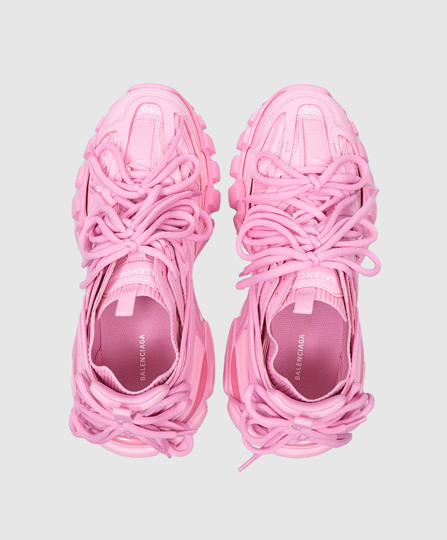 Balenciaga Розовые кроссовки TRACK с многослойной шнуровкой 786283W3CO1 изображение 4