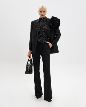 Magda Butrym Чорний жакет з брошкою BLAZER04121725