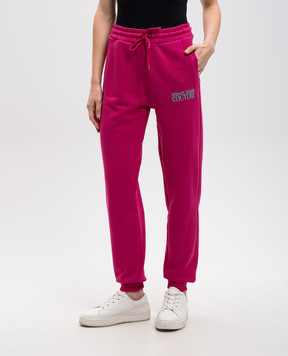Versace Jeans Couture Рожеві джогери з вишивкою логотипа 77HAAT06CF01T
