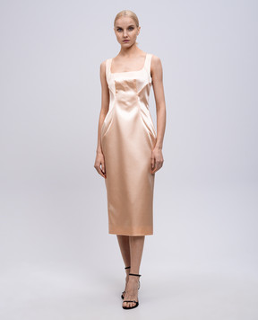 Dolce&Gabbana Бежева сукня-футляр F6TTYTFURAD