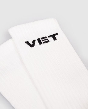 Vetements Білі шкарпетки з монограмою логотипа UH76SO250Ww