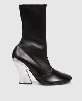 Givenchy Черные кожаные ботильоны с логотипом BE6055E2EC