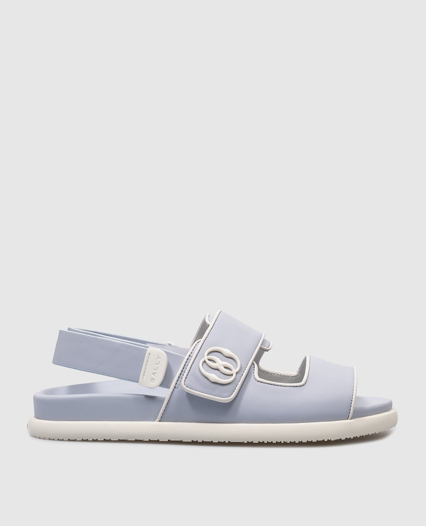 Nyla logo sandals in blue leather