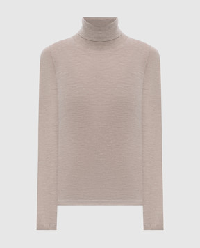 Brunello Cucinelli Бежевий гольф з кашеміру та шовку M13800063P