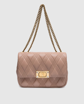 Valentino Рожева шкіряна сумка-месенджер QUILTIE 67 6W2B0R07XCA