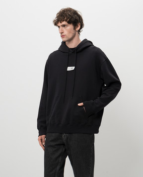 Maison Margiela MM6 Черные худи с патчем логотипа SH0GU0018M25012