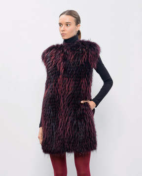 Giuliana Teso Бордовый жилет из меха 34F3241B