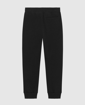 Dolce&Gabbana Детские черные джогеры с фактурной монограммой логотипа L4JPIGG7PEM812+