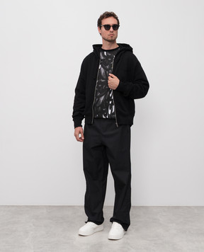 Alexander McQueen Черная спортивная куртка с логотипом 839217QTADU