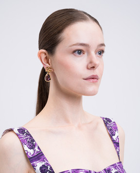 Dolce&Gabbana Золотисті сережки з кристалами WER6M4W1111