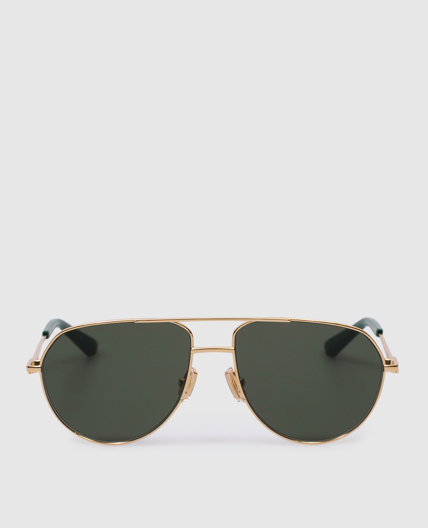 Золотистые солнцезащитные очки-авиаторы
