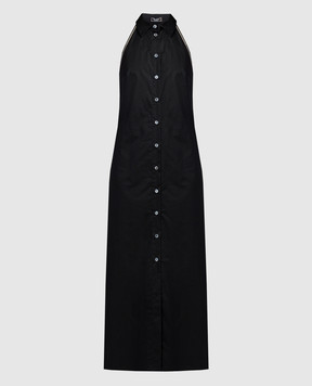 Peserico Черное платье с цепочкой мониль E0283601979