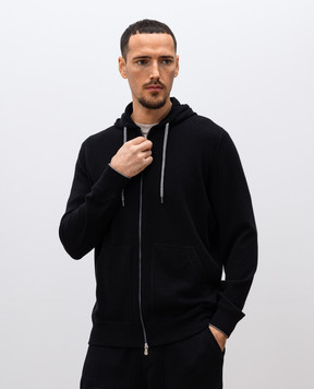 Brunello Cucinelli Черная спортивная куртка из кашемира M2223246G