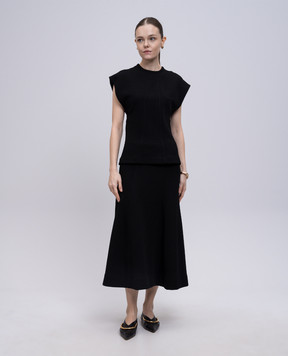 Jil Sander Черная юбка миди J02MA0258J20232