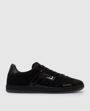 Balmain Черные замшевые кроссовки Swan EM1VI360LABP