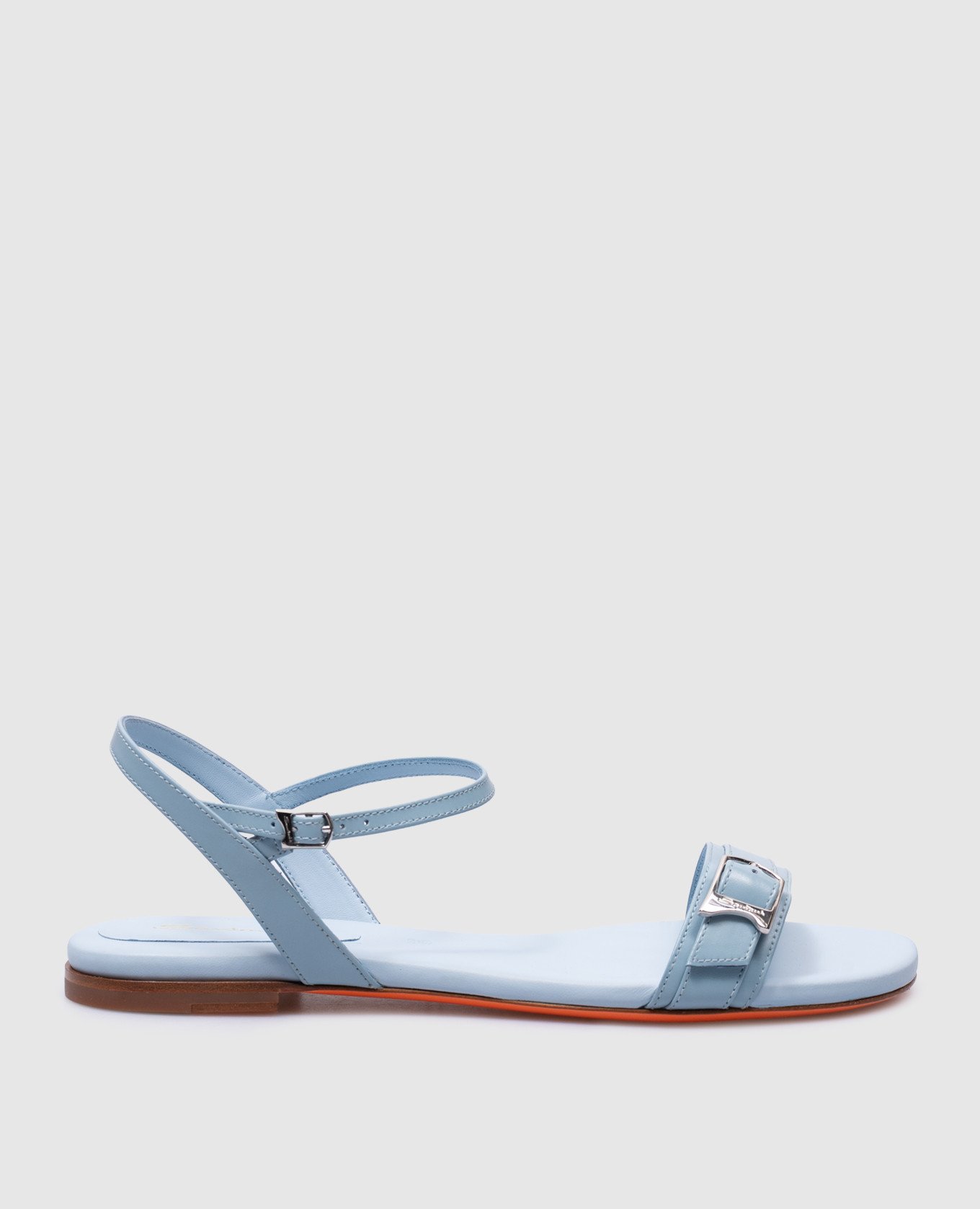 Blue leather sandals