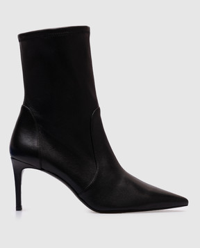 Stuart Weitzman Черные кожаные ботильоны POWER SJ974