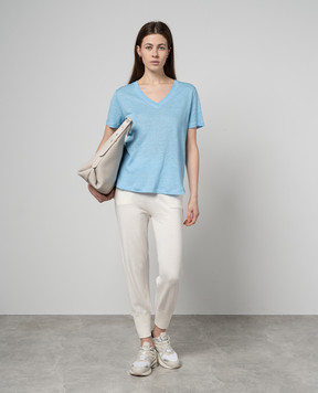Allude Блакитна футболка з льону 24282003
