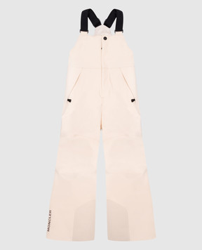 Moncler Grenoble ENFANT Детский бежевый горнолыжный конмбинезон с логотипом J29572G000025306646