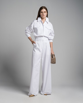 Max Mara Sportmax Белая куртка GALA с кристаллом GALA