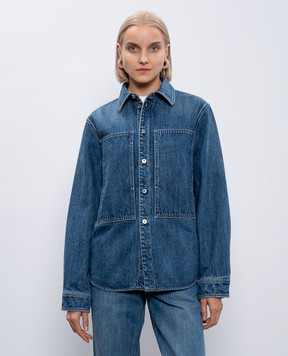 Jil Sander Синя джинсова сорочка з ефектом потертості J40DL0153J45259