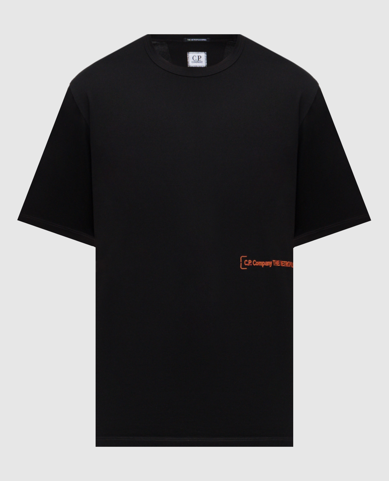 

Черная футболка с вышивкой логотипа, Черный, Футболки