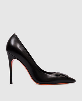 Santoni Черные кожаные туфли WDSX71208HI2TSZA