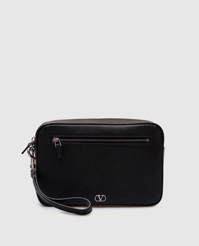 Valentino Черный кожаный клатч Vlogo Signature 7Y2P0AN8UAG