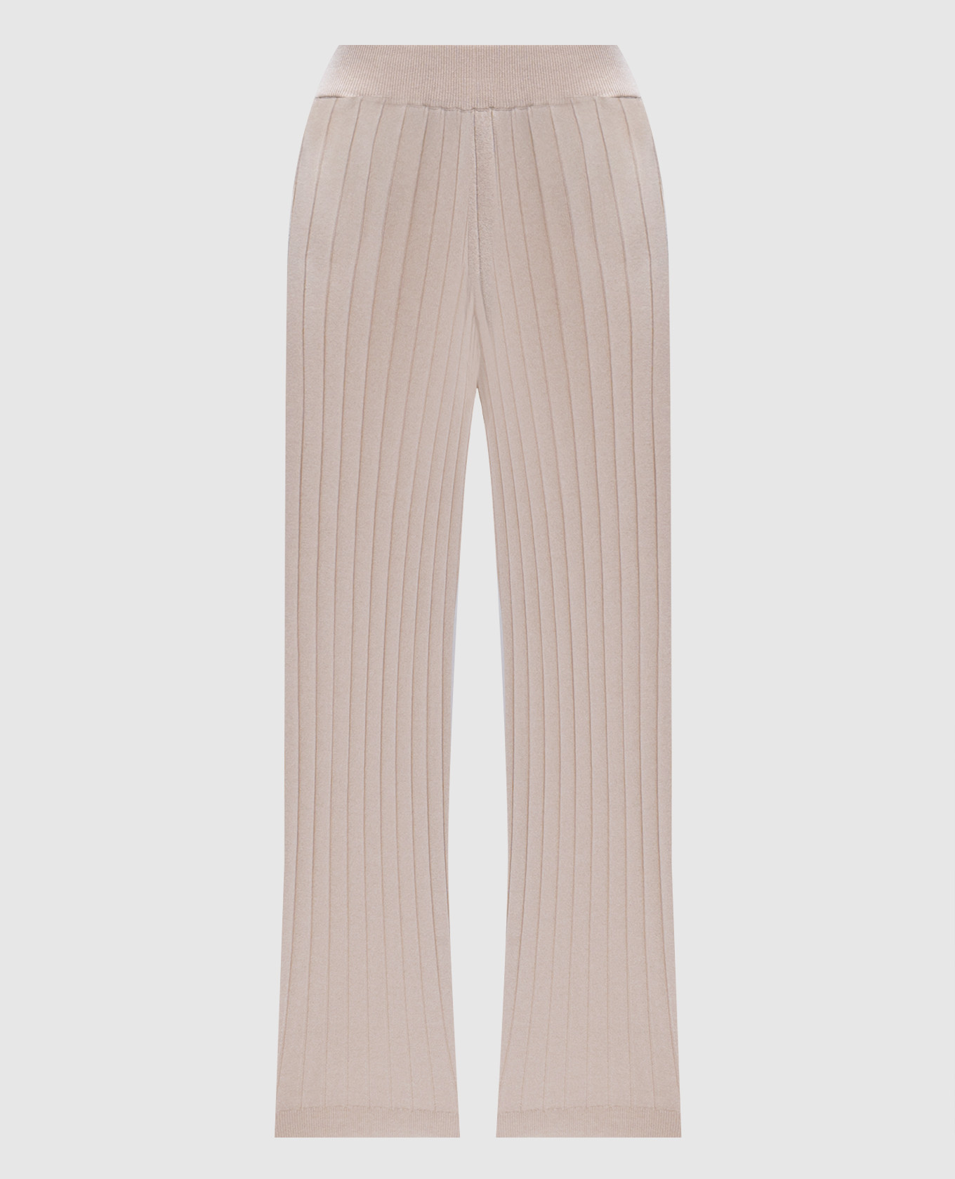 

Бежевые брюки из кашемира, Бежевый, Прямые брюки