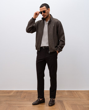 Loro Piana Коричнева куртка з льону та вовни FAP2168