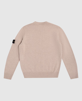 Stone Island Детский бежевый свитер с шерстью и кашемиром K2S165100002S00M1