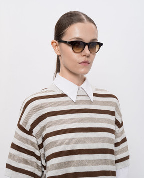 Brunello Cucinelli Коричневі сонцезахисні окуляри Pigalle MOCGEMMS04