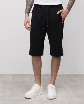 Dolce&Gabbana Чорні шорти з логотипом GVB7HTG7F2G
