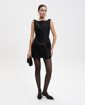 Magda Butrym Черное платье мини с аппликацией DRESS04127725
