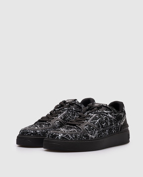 Balmain Чорні замшеві кросівки B-Court Skate EM0VI372LSVG