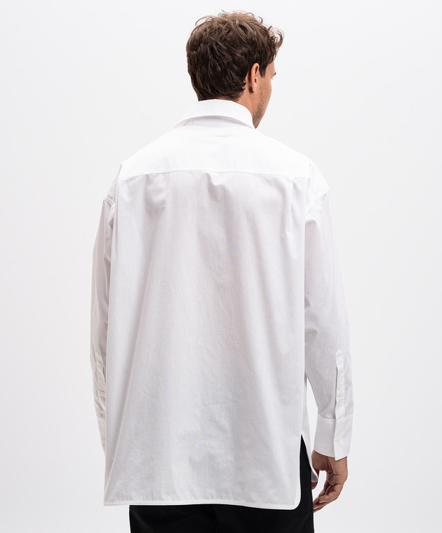 Maison Margiela MM6 Белая рубашка с принтом логотипа SH0DT0014M35152 изображение 4