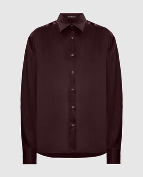 Ermanno Scervino Коричнева блуза із шовку D452K715OEL