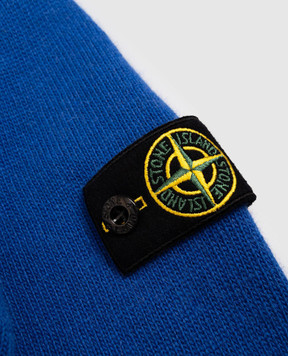 Stone Island Дитячий синій светр з вовною та кашеміром K2S165100002S00M1